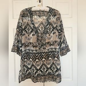 Raviya Beaded Swimsuit coverup, size M